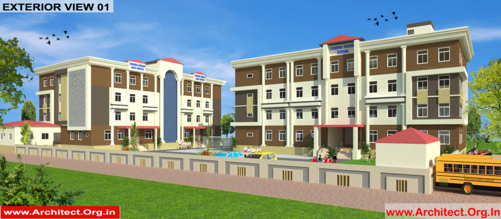 Dr.Abdullah Sabir-Uttar dinajpur WB-School-3d Exterior View-01