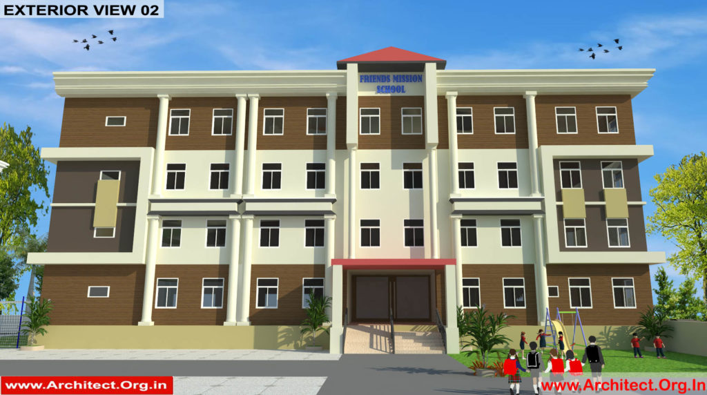 Dr.Abdullah Sabir-Uttar dinajpur WB-School-3d Exterior View-02