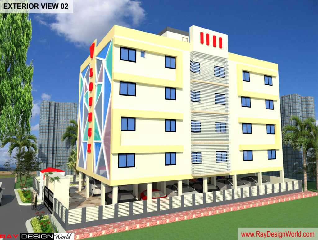 Mr.Bichitra Patnaik-R C Das Lane Brahmapur Odisha-Office Building-Pro-F-3D Exterior view-02