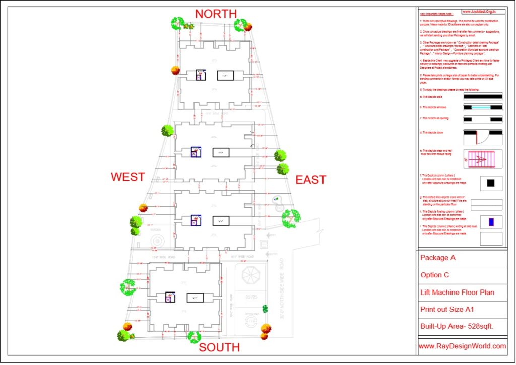 Mr.Bichitra Patnaik - Ramanagar Beharampur Odisha - Apartment -Lift Machine Floor Plan Option C (Pro-A)