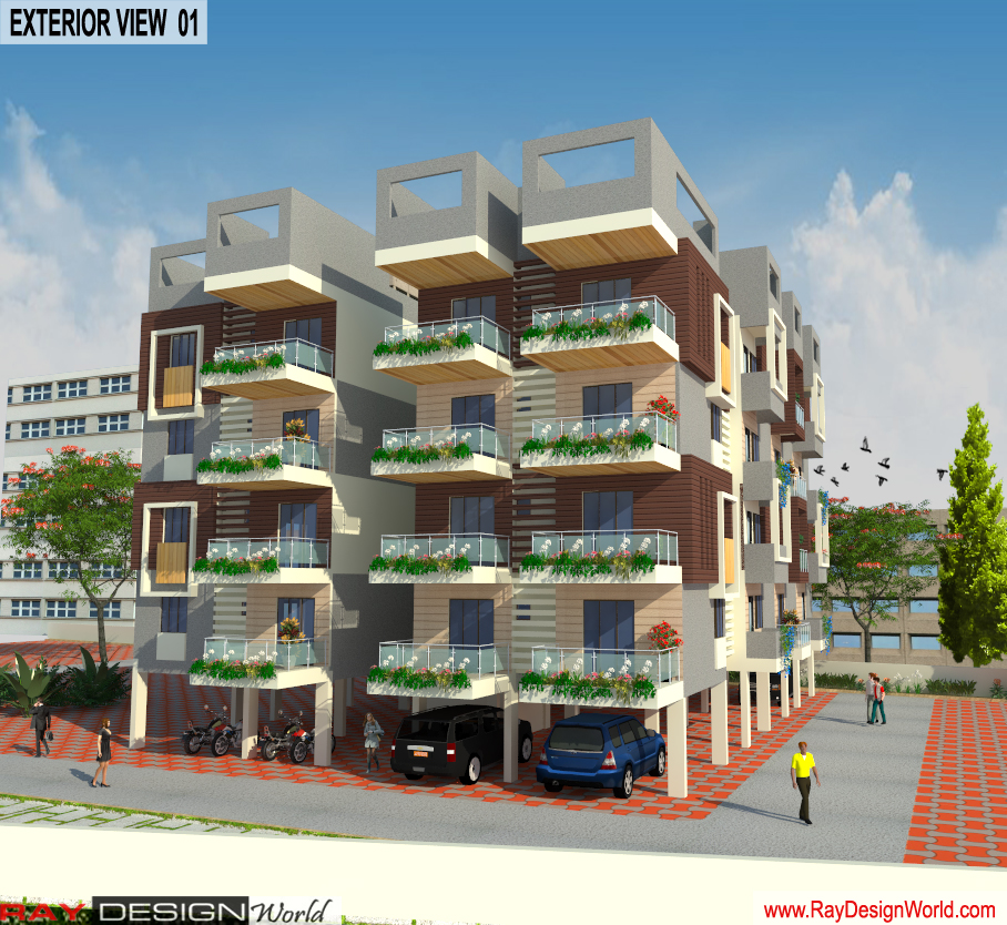 Mr.Bichitra Patnaik - Ramanagar Odisha - Apartment - Tower B-3d Exterior View 01