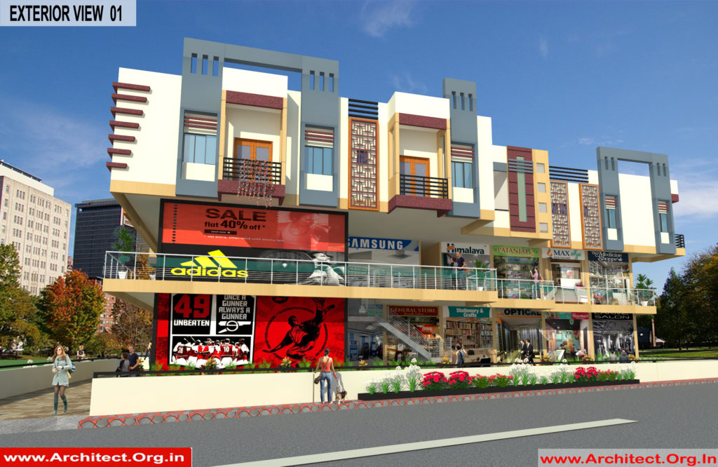 Mr.Dinesh dhage - Akola Maharashtra - Commercial Complex-3d Exterior View 01