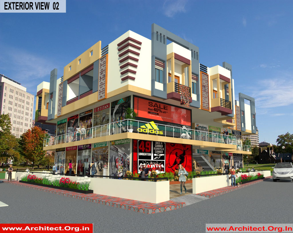 Mr.Dinesh dhage - Akola Maharashtra - Commercial Complex-3d Exterior View 02