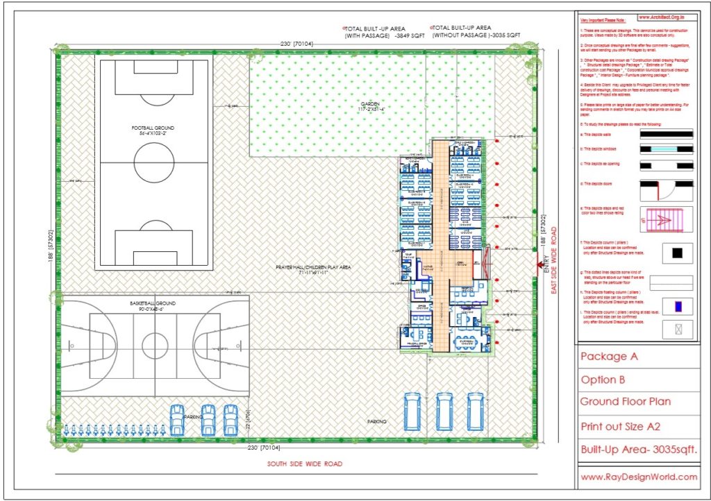 Mr.Suman Bhattacharya - Lucknow U.p -School - Ground Floor Plan
