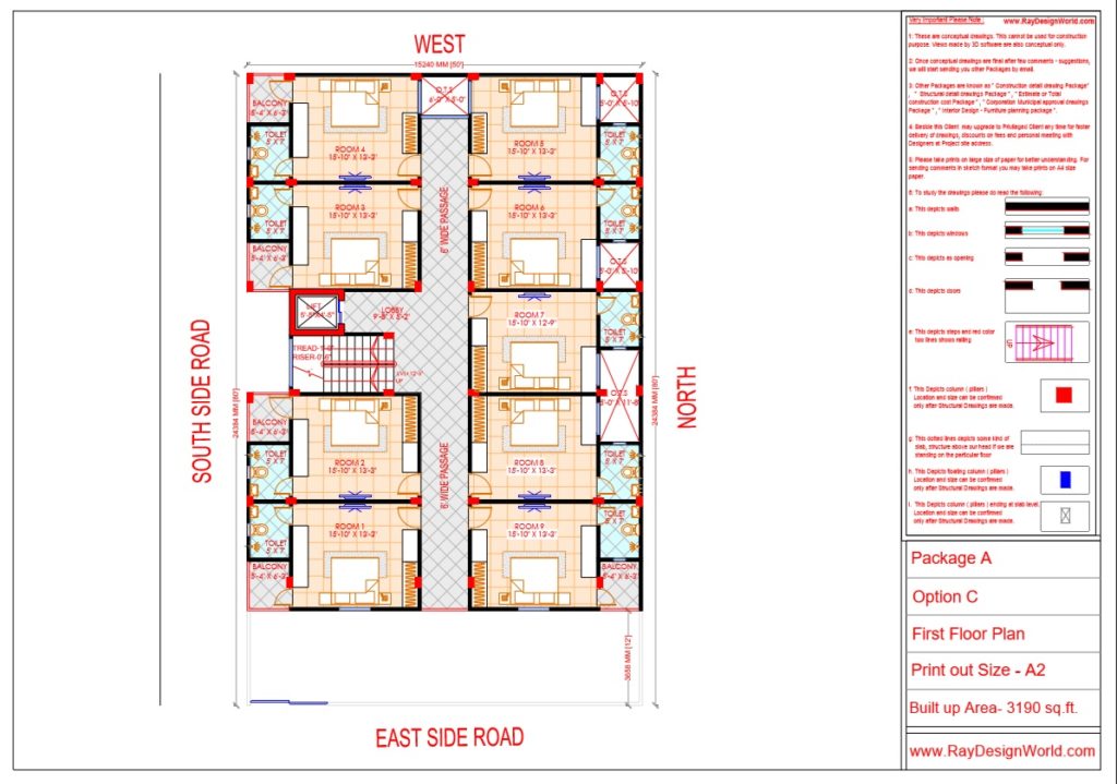 Mr. Narendra Kumar Tripathi - Lucknow UP - Guest House-First Floor Plan-Option-C