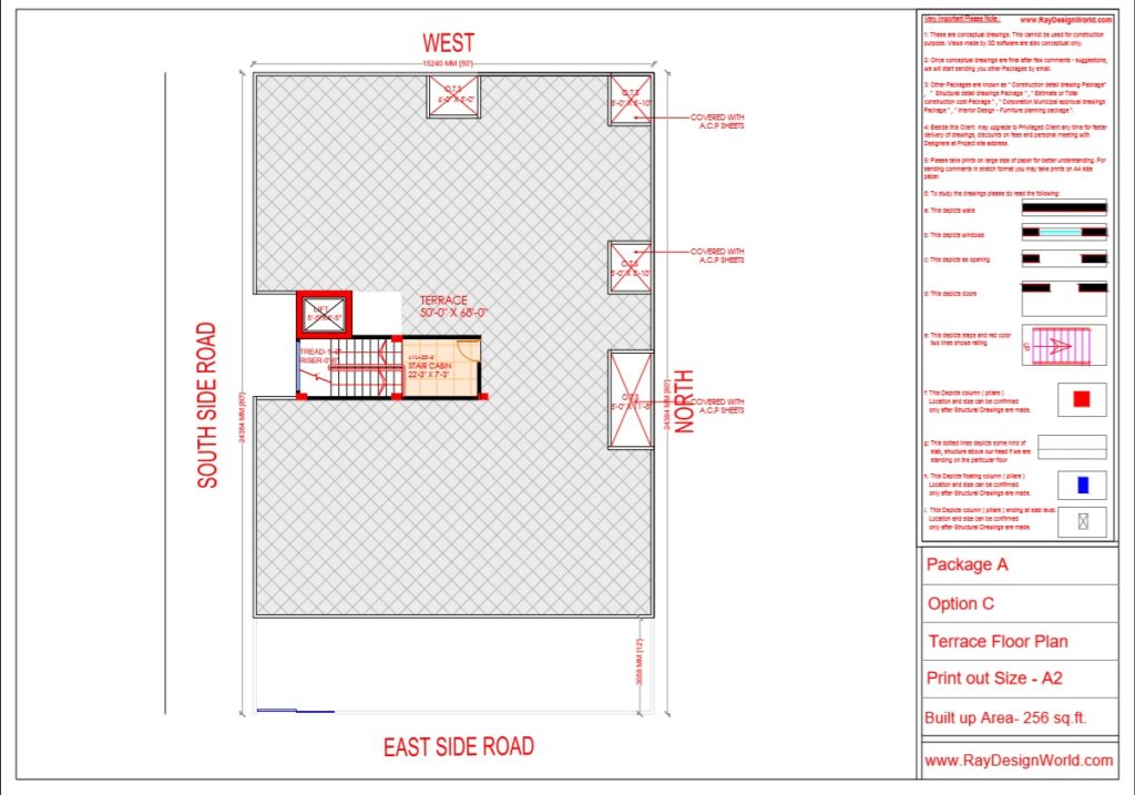 Mr. Narendra Kumar Tripathi - Lucknow UP - Guest House-Terrace Floor Plan-Option-C