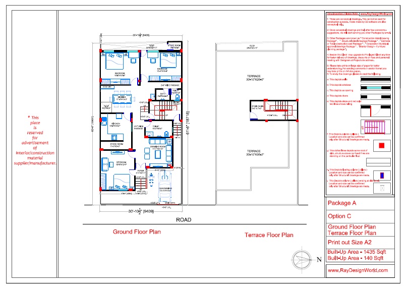 Mr.Santosh Chaturvedi-Varanasi UP-Bungalow-Ground and Terrace Floor Plan