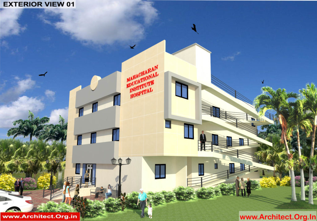 Dr.Krishna-Jhansi Uttar pradesh-Hospital-3D Exterior View-01