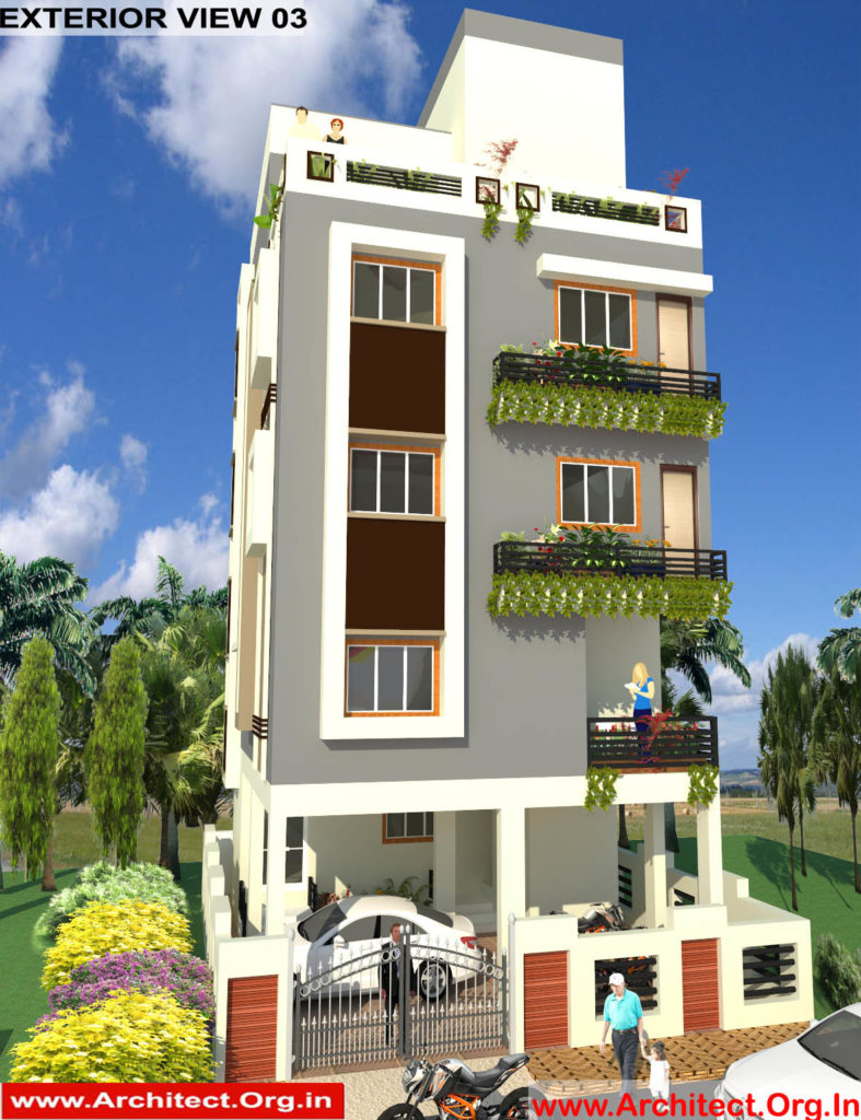 Mr.Basavaraj Bangalor Karnataka-Bungalow-3D Exterior View-03