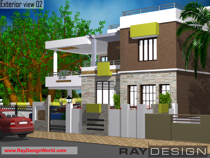 Bungalow Exterior Design view 02 - Nawanshahr Punjab - Mr. Bharat Jyoti Kundra