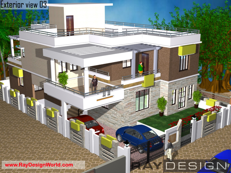 Bungalow Exterior Design view 03 - Nawanshahr Punjab - Mr. Bharat Jyoti Kundra