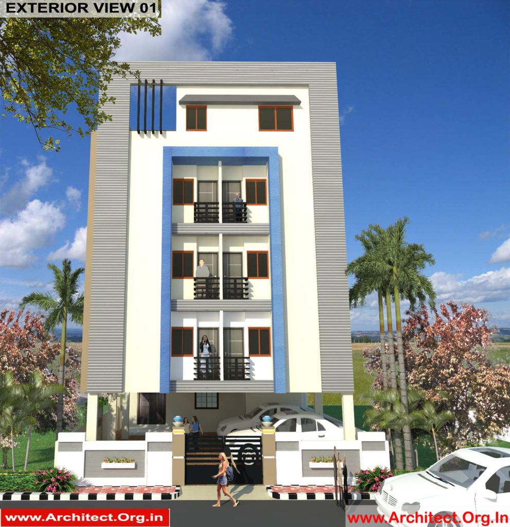 Mr.Mahesh-Jamalpur Hyderabad-Apartment-3D Exterior View-01