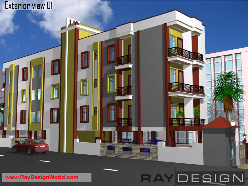 Apartment Exterior Design view 01 - Nawada Bihar - Mr. Om Prakash Sahu