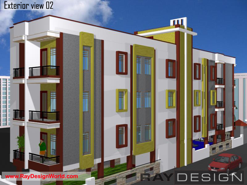 Apartment Exterior Design view 02 - Nawada Bihar - Mr. Om Prakash Sahu
